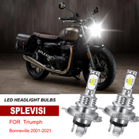 2x H4/9003/HB2 6000K White LED Headlight Bulbs For Triumph Bonneville 2001-2021 Tiger 800 2011-2014 1050 2007-2012