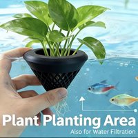 Floating Planting Basket for Fish Tanks, Hydroponic Aquatic Plant Planting Basket, a Small Aquatic Plant Landscaping Tool