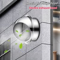 1 Pack Weatherproof Stainless Steel Vent Cap Anti Wind Rain Exhaust Hood Cover for Outdoor Wall Air Vent Louver Cap