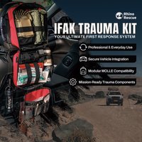 RHINO RESCUE large Car First Aid Kit IFAK POUCH Molle Medical Pouch for Travel Hiking Camping (empty bag)