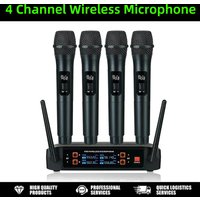New VHF One to Four Wireless Microphone with Intelligent Noise Reduction and Independent Adjustment for Home KTV, Karaoke, Confe