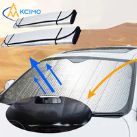 Universal Aluminum Foil Windshield Sun Shade, Foldable UV Protection Heat Insulation Pad, Front Window Heat Shield for Car