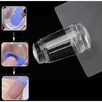 Silicone Stamp Set Mini Nail Stamper With Scraper Kit Stamp Tool Manicure Tools DIY Stamping Nail Art Nails Accesories