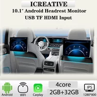 10.1 Inch Android Headrest Monitor IPS Display for Car Rear Seats Entertainment Multimedia Carplay Vedio Player USB HDMI Input