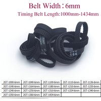 Printfly 2GT/GT2 Timing Belt 1000 1040 1100 1110 1136 1140 1164 1180 1210 1220 1240 1250 1310 1324 1340 1350 1360 1434 Width 6mm