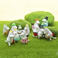 12PCS Mmuummiinngg Hippo Family Action Figure Pvc Cartoon Model Collectible Home Decoration Ornaments Birthday Gift Kid Toy