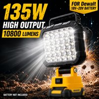 Für Dewalt 18V Akku Tragbare LED-Arbeitsleuchte mit USB-Anschluss 8-Zoll-Taschenlampe für Dewalt-Akku Flutlicht Kabellose Werkzeuglampe