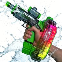 LED Light Electric Water Guns Children Powerful Shooting Game Automatic Water Blasters Summer Outdoor Beach Toys for Kids Gifts