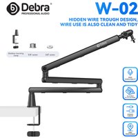 Debra W-02 Professional Desktop Computer Mobile Game Live Recording Adjustable Low Profile Cantilever Stand