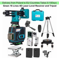 Kaitian 360-Laser-Nivelliergerät, selbstnivellierend, Kreuz, horizontal und vertikal, professionelles grünes 4D-16-Linien-Nivel-Laser-Nivel-Stativ