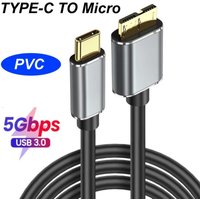 USB3.0 Type C To Micro B Cable Type C Male to Micro B Female 5Gbps Connector Cable for External Hard Drive SSD MacBook PC Laptop