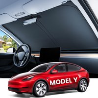 For Tesla Model Y Juniper 2026 Model 3 Highland Windshield Sunshade Sun Blockage Foldable Heat Insulation Sunshade Storage Bag