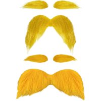 Cartoon Lorrax Once Ler Orange False Eyebrow Beard Set Costume Accessories Yellow Beard Props Adult Christmas Halloween Suits