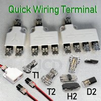 1-20PCS Quick connect terminal D2/T2/T1/H2 type electrical connector LED cable car non break connector terminal connection