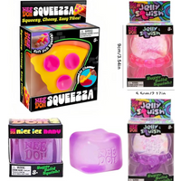 Schylling Nee Doh Nice Cube Sensory Squish Toy, Stress Relief Squeeze Fidget Toy, Ideal Birthday & Holiday Gift for All Ages