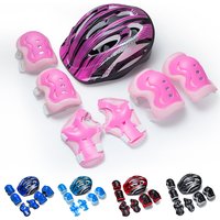 AliExpress YQQGD 7Pcs/Set Kids Bike Helmet and Knee Pads Elbow Pads Wrist Guards Protective Gear Set for 3~15yrs Girls Boy Roller Skating Scooter