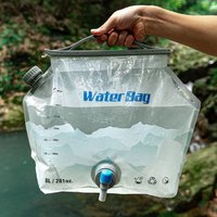 8L Camping Water Bag With Faucet Portable Water Container Folding Water Storage Carrier Jug outdoor Water Pouch For Camping