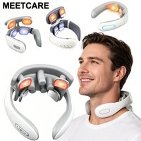 Masseur électrique intelligent pour le dos et la nuque, 4 modes, massage par impulsions TENS, masseur cervical pour les épaules, outil de soin de la peau et de tonification musculaire