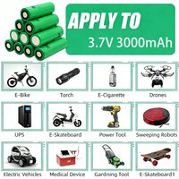 High Capacity 3.7V VTC6 3000mAh Rechargeable Battery 30A Discharge Lithium Battery for Flashlights Toys Daily Use Devices