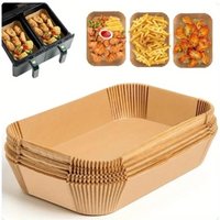 50/100szt Jednorazowa frytownica papierowa Prostokąt Kuchnia Pieczenie Airfryer Mata Olejoodporna Mikrofalówka Grill Papier do pieczenia Akcesoria