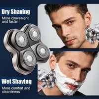 Pro 4 Head Replacement Blade Compatible with Skull Pitbull/Butterfly Kiss Pro/Palm Shavers Wet&Dry Washable Electric Shaver Head
