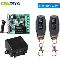 CENFAYA 110V 220V 230V 433HMZ Kabelloser Intelligenter Lichtschalter Relais-Verriegelungsmodus EIN/AUS RF-Fernbedienungssender für Lampe Elekt