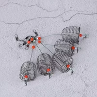 1PCS Stainless Steel Wire Fishing Bait Cage Feeder Holder Durable Carp Bait Basket Lure Cage Fishing Tackle Accessories