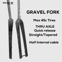 AliExpress ULLICYC Gravel Bicycle Carbon Fiber Internal Wiring Straight/Tapered Tube Front Fork Matte 700C x 45C Thru Axle 12x100mm or QR
