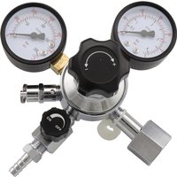 3000PSI Pressure Dual Guage Co2 Regulator with Safety Pressure Relief Valve Homebrew Keg Kegerator Beer Regulator W21.8