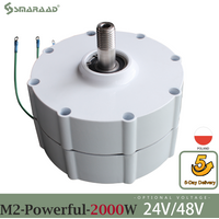 Générateur magnétique continu sans engrenage, basse vitesse, 2000W, 300 tr/min, 24V, 48V, livraison rapide, entrepôt en Pologne