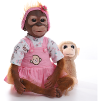 Realistic Rebirth Doll, Realistic Soft Full Body Vinyl 20 inch Playmate Doll, Paired with Pink Clothes, Ideal Companion, Collected Toy Set, Suitable for Children Aged 3 and Over