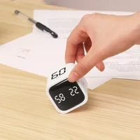 1pc Mini Productivity Cube Timer Gravity Sensor Flipping LED Display 4 Preset Time Dual Modes Countdown Cooking Study