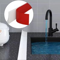 1pc 1/2m self-adhesive water barrier for kitchen sink, bathroom, face washing, countertop, water barrier for wet dry separation