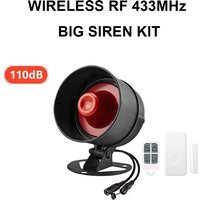 433MHz Outdoor Big Siren Wireless 110dB Strobe Siren Waterproof For Tuya Home Burglar Wifi GSM Alarm System and 433MHz Sensors