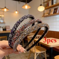 3-Piece Set of Multi-Color Serrated Thin Plastic Headbands, Korean Style, Suitable for Women's Makeup and Date Outfits.