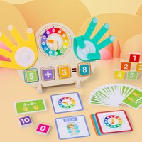Montessori Wooden Toy for Children's Finger Arithmetic Math Learning Educational Plaything Brain-Boosting Teaching Aid