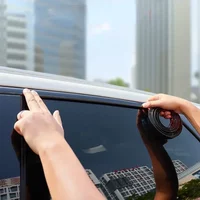 3 Meters Bright Black Universal Car Chrome Decorative Strips Auto Door Protector Strip Styling Bumper Decoration Moulding Trim