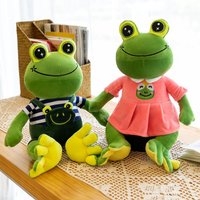 Cartoon Frog Plush Toy Couple Lnternet Celebrity Children's Stuffed Plushie Dolls Mall Activity Gifts Christmas Birthday Gifts