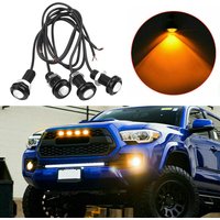 4pcs LED Grille Lighting Kit Auto Truck Light For Ford SUV Raptor SVT-Style Universal Amber Car Grille Lighting Kit