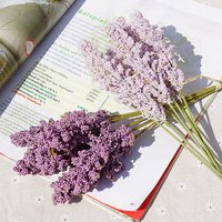 Artificial Flower Plants Bundle PE Lavender Cheap Valentine Wedding Wall Home Room Decora Bouquet Material Manual Diy Gifts Vase