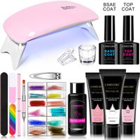 LIMEGIRL Extension Nail Gel Polish Set Crystal Building For Nails Poly Acrylic Gel Polish Kit UV Varnish Nail Art Manicure Set