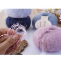 25g Mohair Yarn Extra Soft Warm Baby Wool Crochet Yarn for Hand Knitting Sweater Shawl Scarf DIY Material Supplies