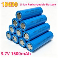 18650 Li-ion Battery 3.7V 1500mAh Flat Top Long Lasting Durable Rechargeable Battery Power for Electric RC Shaver Toothbrush