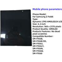 Used Refurbished AMOLED For Samsung Z Fold 6 5G Internal screen Main LCD Screen Large Screen Touch Screen Digitizer With Frame