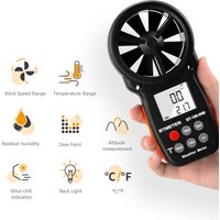 BTMETER BT-100-WM Ręczny Cyfrowy Anemometr i Barometr, Wyposażony w Funkcje Pomiaru Temperatury i Wilgotności, 0,3-30 M/s