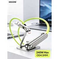 WEKOME 240W OD4.5MM Foldable Stand Fast Charging Cable Silicone Zinc Alloy Thicker