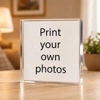 A Customizable Acrylic Desktop Ornament Offering a Variety of Personalized Photo Options, Including Artistic Shots, Couple Photo
