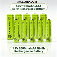 Akumulatory PUJIMAX AAA 1150mAh 1.2V 2600mAh AAA Ni-MH do ogrodnictwa, oświetlenia zewnętrznego, zabawek, myszek