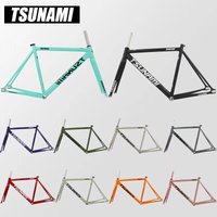TSUNAMI SNM100 Wysokiej jakości zestaw ramy rowerowej o stałej przekładni 700c Aluminiowa rama i widelec 49 cm 52 cm 55 cm 58 cm Rama MTB
