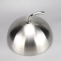 M68E 20/24/26/28cm Stainless Steel Steak Cover Teppanyaki Dome Dish Lid Cover